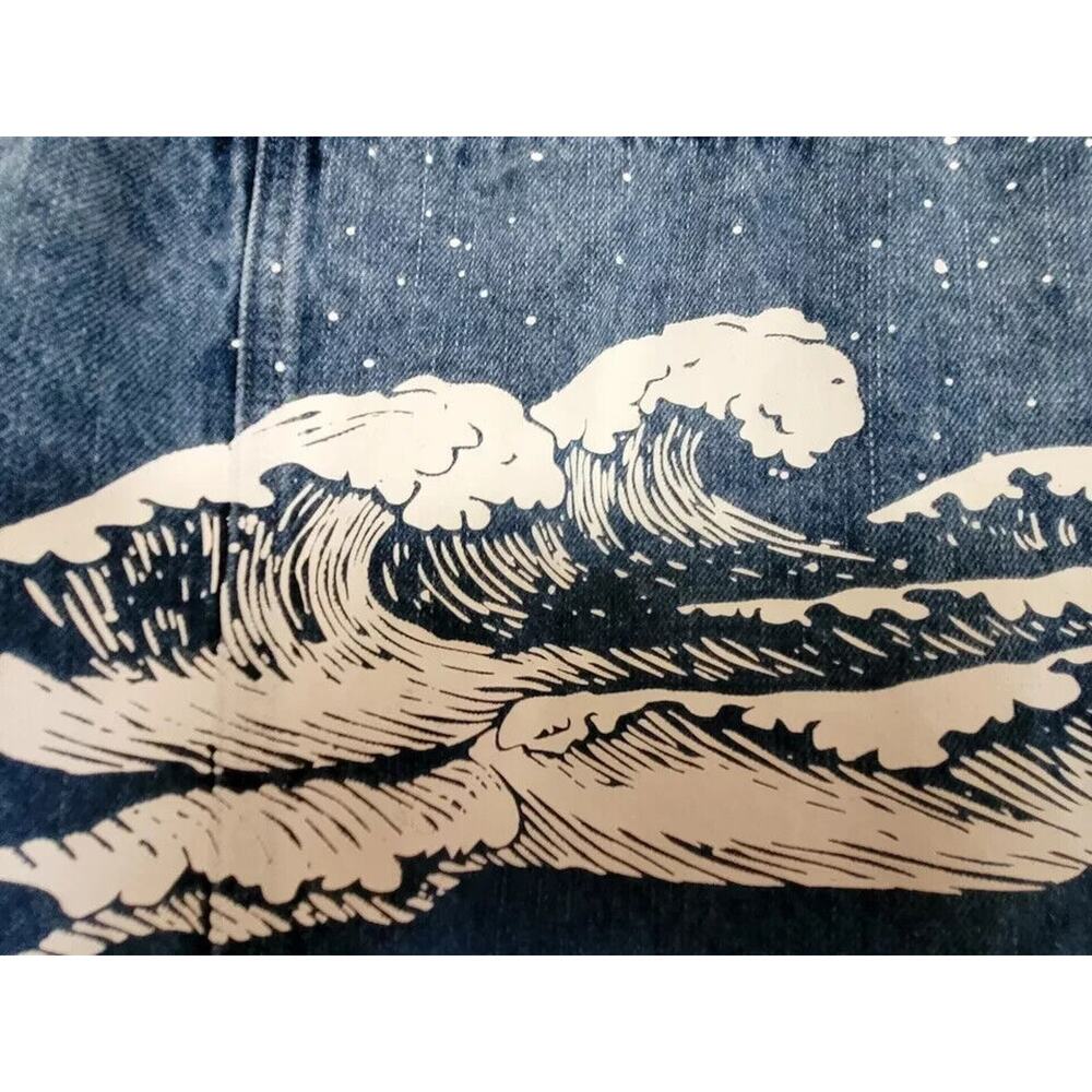 Revolt Tubbo Celestial Moment By the Sea Denim Jacket Full Zip Painted 2XL (2X) - Picture 8 of 12